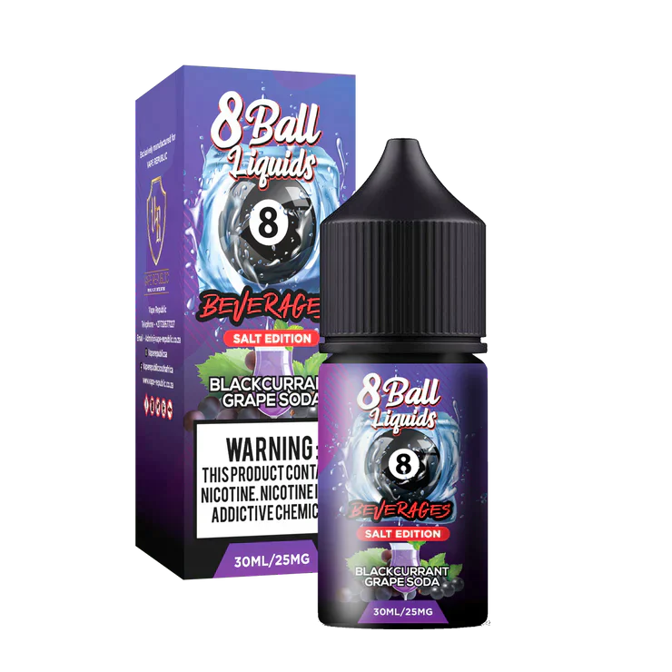 Vape Republic - 8 Ball Blackcurrent Grape Salt Nic, 30ml