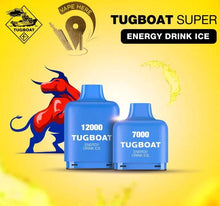 Load image into Gallery viewer, Tugboat (50mg) Super 12000 Puff Cartridges
